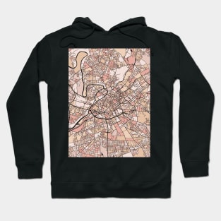 Manchester Map Pattern in Soft Pink Pastels Hoodie